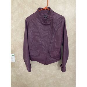 Creazioni Effeci Purple Moto Jacket Size Medium
